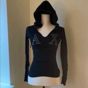 Armani exchange logo black sweater